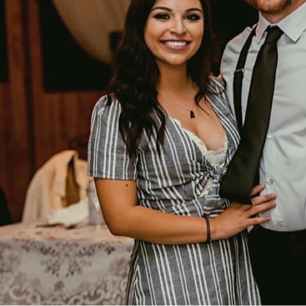 Striped Cutout Dress